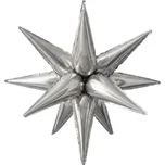 Foliový balónek 3D hvězda XXL stříbrná 67 cm