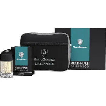 Pánský parfém Lamborghini Millennials Dinamico Dárková sada EDT 40 ml a kosmetická taška