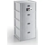 STEFANPLAST Úložný plastový regál Elegance, 4 zásuvky, bílý