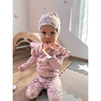 Dívčí legíny ANDY Boom Dětské legíny Pivoňky old rose Velikost děti: 80