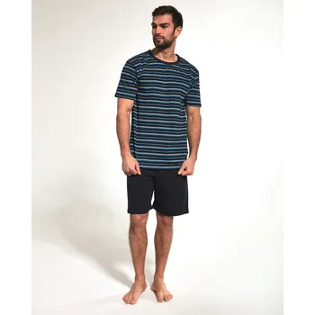 Pánské pyžamo Pyžamo Cornette Various 338/16 kr/r S-2XL Barva: tmavě modrá, Velikost: M