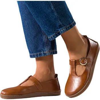 Dámské tenisky BAREFOOT boty dámské kožené camelové barvy, flexibilní, zlatá spona, módní, velikost 41