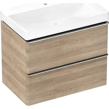 Koupelnový nábytek Skříňka s umyvadlem Hansgrohe Xelu Q 80x69,5x48 cm přírodní dub 54376000