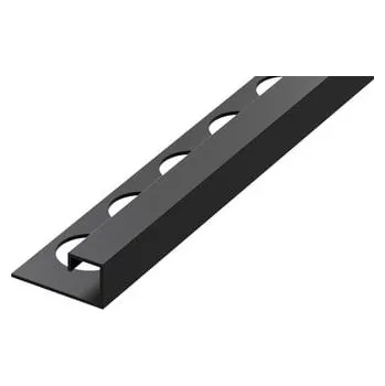 ukončovací lišta Lišta ukončovací "P" Eviso black mat, nerez komaxit, délka 270 cm, výška hrany 10 mm, FIPB0001