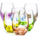 Bohemia Crystal Barevné sklenice na pálenku Rainbow 60ml (set po 6ks)