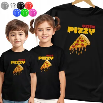 Dívčí tričko DĚTSKÉ TRIČKO PIZZA NA DEN PIZZY DO ŠKOLY A ŠKOLKY - 86 XXXS