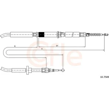 Lanko parkovací brzdy Tažné lanko, parkovací brzda COFLE 92.10.7589