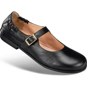 Dámská zdravotní obuv Dámské baleríny se zapínáním na přezku, hladká useň, černá: 39