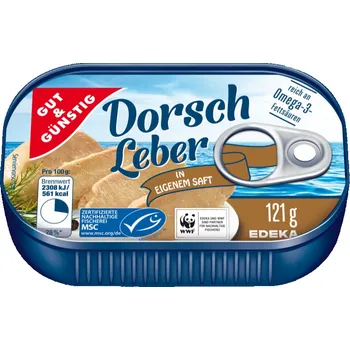 konzervovaná ryba G&G Tresčí játra ve vlastní šťávě 120g