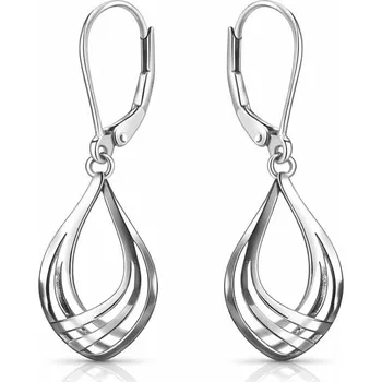 Náušnice Leru Stříbrné náušnice visací 5074 Náušnice: bílé