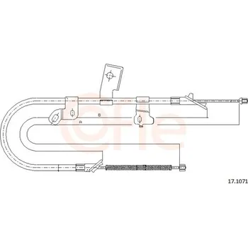 Lanko parkovací brzdy Tažné lanko, parkovací brzda COFLE 92.17.1071