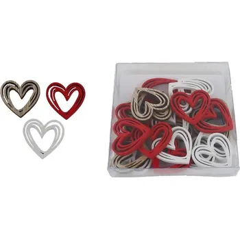 Velikonoční dekorace Dekorace srdce, 24 ks D7301