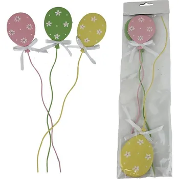 Velikonoční dekorace Zápich velikonoční vajíčko, 3 ks, K4774