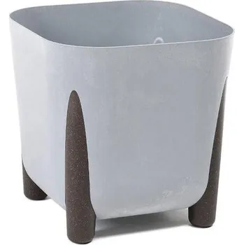 Květináč Lamela LAMELA, Květináč FRIDA 26 cm, efekt ŠEDÝ-BETON, hranatý