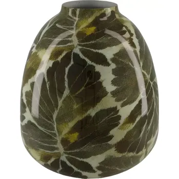 Váza Lahvová váza s potiskem zelených listů, kov, 30x30x35 cm (C7.cz prodává vysoce kvalitní dekorativní výrobky. Přijeďte se o kvalitě výrobků přesvědčit do našeho kamenného obchodu na vlastní oči.)