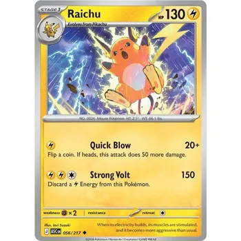 Sběratelská karetní hra Raichu 056/217 - Ascended Heroes Typ karty: Non-Holo