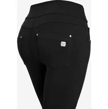 Dámské kalhoty Freddy kalhoty N.O.W.® YOGA v černé barvě, slim fit, ohrnující pas, organická bavlna Vybraná velikost: XL