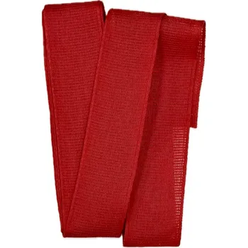 Stuha Stuha látková Nature Taft – Classic Red červená 25mm x 2,5m (6,-Kč/m) (Jednobarevná stuha, barva červená, bavlněná, okraje zpevněné tkaním, Go Green - biologicky odbouratelná)