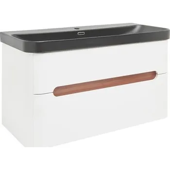 Koupelnový nábytek Koupelnová skříňka s umyvadlem SAT Fusion 97,5x53x45 cm bílá matná mat SATFUSION2100WBKM