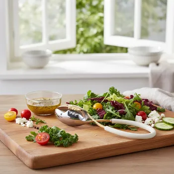 BUGATTI Molla Kiss 24 cm zlaté - kleště na salát z nerezové oceli