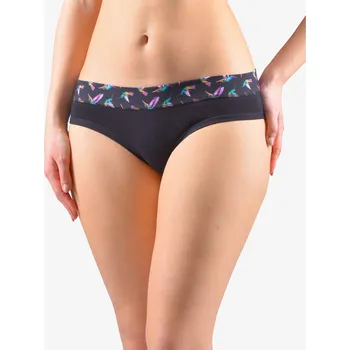 Kalhotky GINA 14154P Kalhotky francouzské Barva: Černá-Fialová, Velikost: L/XL