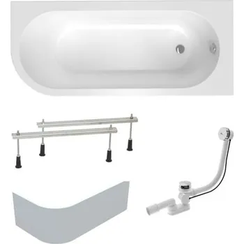 Asymetrická vana Laguna Rajka 170x72,5 cm akrylát pravá SIKOVRAJ170PANP