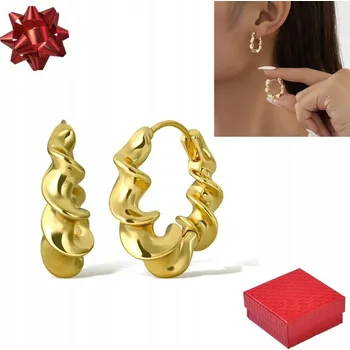 Náušnice Zlaté dámské pozlacené náušnice Bižuterie pro ženy Ocel dárek