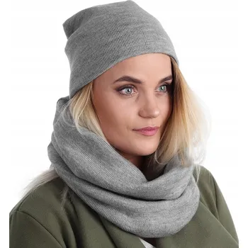 Čepice Hagne sada čepice a nákrčník (rolák) univerzální velikost šedá