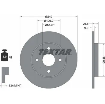 Brzdový kotouč Brzdový kotouč TEXTAR 92352203