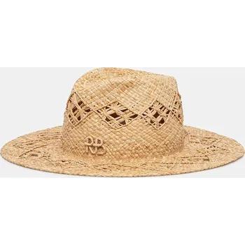 Klobouk Klobouk Ruslan Baginskiy Fedora Hat FDR036.STR.DRK.SRB béžová 08X, vel. S