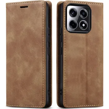 Pouzdro na mobilní telefon Flipové pouzdro Nstyl pro Xiaomi 14T hnědé