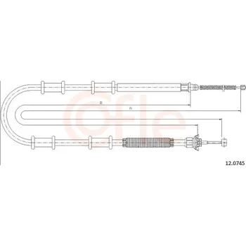 Lanko parkovací brzdy Tažné lanko, parkovací brzda COFLE 12.0745