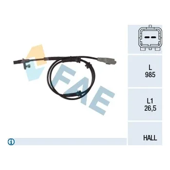 ABS Snímač, počet otáček kol FRANCISCO ALBERO S.A. 78118