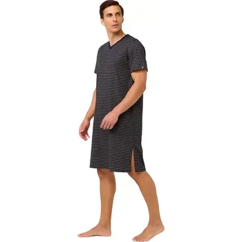 Pánská noční košile Bavlněná pánská noční košile Vamp s potiskem 22633 velikost XL