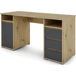 byLIVING Psací stůl Lobo (dub Artisan / antracitová)