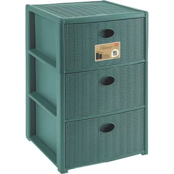 Dílenský regál STEFANPLAST Úložný plastový regál z recyklovaného plastu, 3 zásuvky