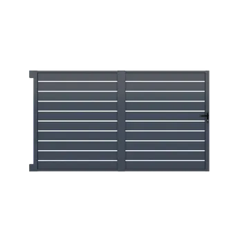 Posuvná brána, hliníková, šířkově nastavitelná, 4000 x 1803 mm