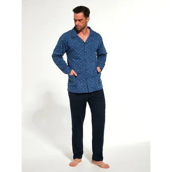 Pyžamo Cornette 114/54 667702 dl/r S-2XL rozepínací Barva: tmavě modrá, Velikost: M