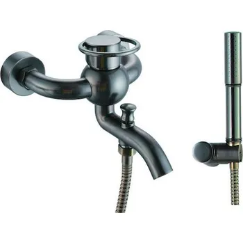 Vodovodní baterie Vanová baterie WF Industrial se sprchovým setem 150 mm olejem gumovaný bronz SIKOBWFS223