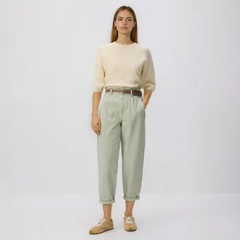 Dámské džíny Reserved - Džíny paperbag - zelená - 148IL-07J - 148IL-07J-34