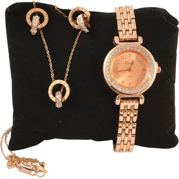 Hodinky Giori Milano Sada dámská: Hodinky+řetízek s přívěskem+náušnice