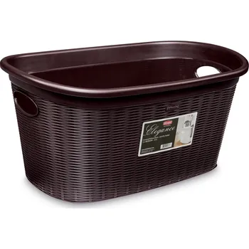 Koš na prádlo STEFANPLAST Koš na prádlo 35 l, 58x38x28cm, hnědý