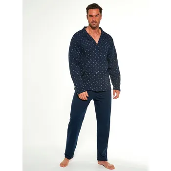 Pyžamo Cornette 114/50 667701 dl/r M-2XL rozepínací Barva: tmavě modrá, Velikost: M
