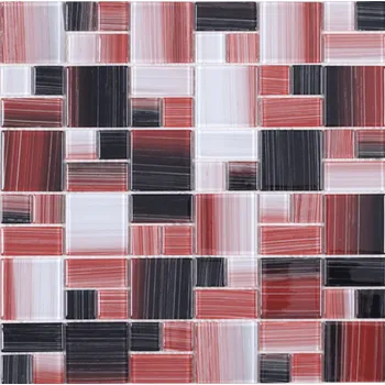 Obklad Skleněná mozaika Premium Mosaic vícebarevná 30x30 cm lesk MOS4823MIX1HP