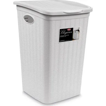 Koš na prádlo STEFANPLAST Koš na prádlo Elegance 50 l, bílý