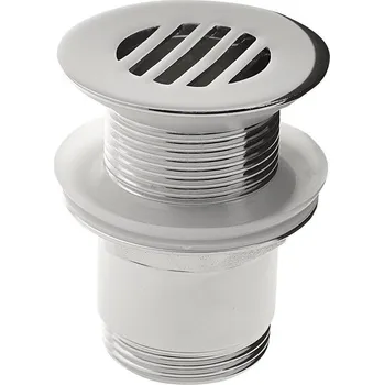 Sifon Zátka bez přepadu klik-klak se sítkem kulatý Aqualine stříbrná