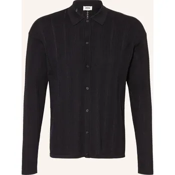 Pánská košile Drykorn Pánská Pletená Košile Emilias Regular Fit, černá, L