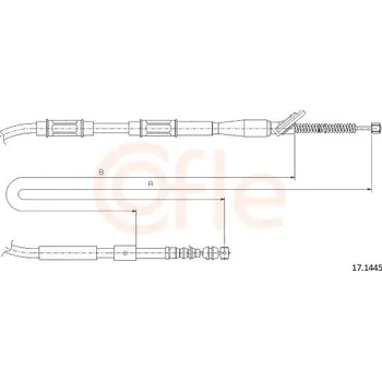 Lanko parkovací brzdy Tažné lanko, parkovací brzda COFLE 92.17.1445