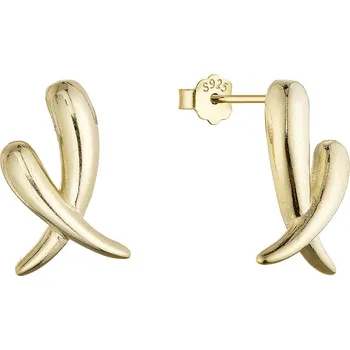 Náušnice Pozlacené náušnice křížky 61148