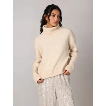 Dámský svetr Sinsay - Hladký rolák basic - béžová - 236FJ-02M - 236FJ-02M-M